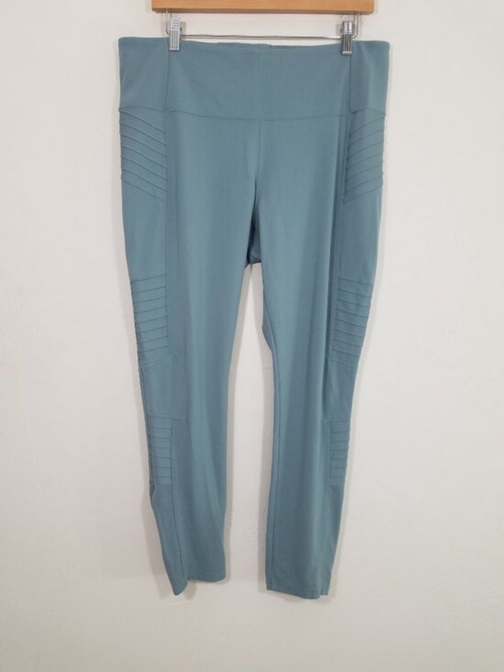 Athleta Delancey Moto Tight Legging Zip Legs Green Size 1X